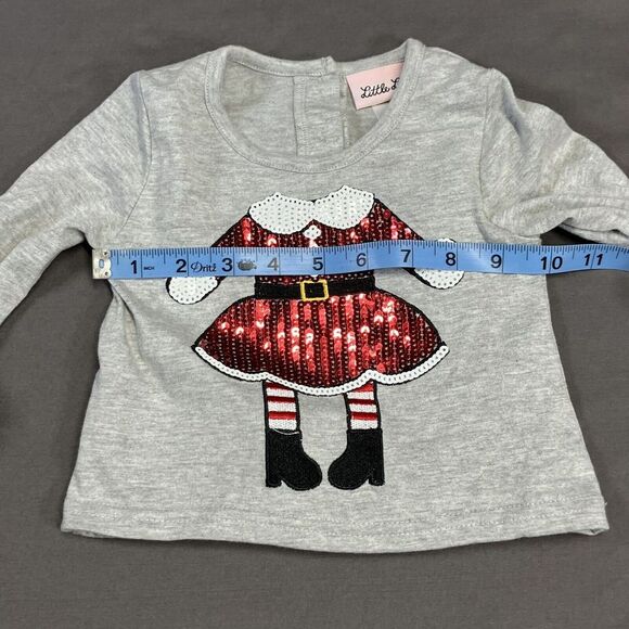 Little Lass Girl Skirt Tights Set / 18M / Santa Elf/ 3 Pieces /Christmas Holiday - Picture 2 of 16